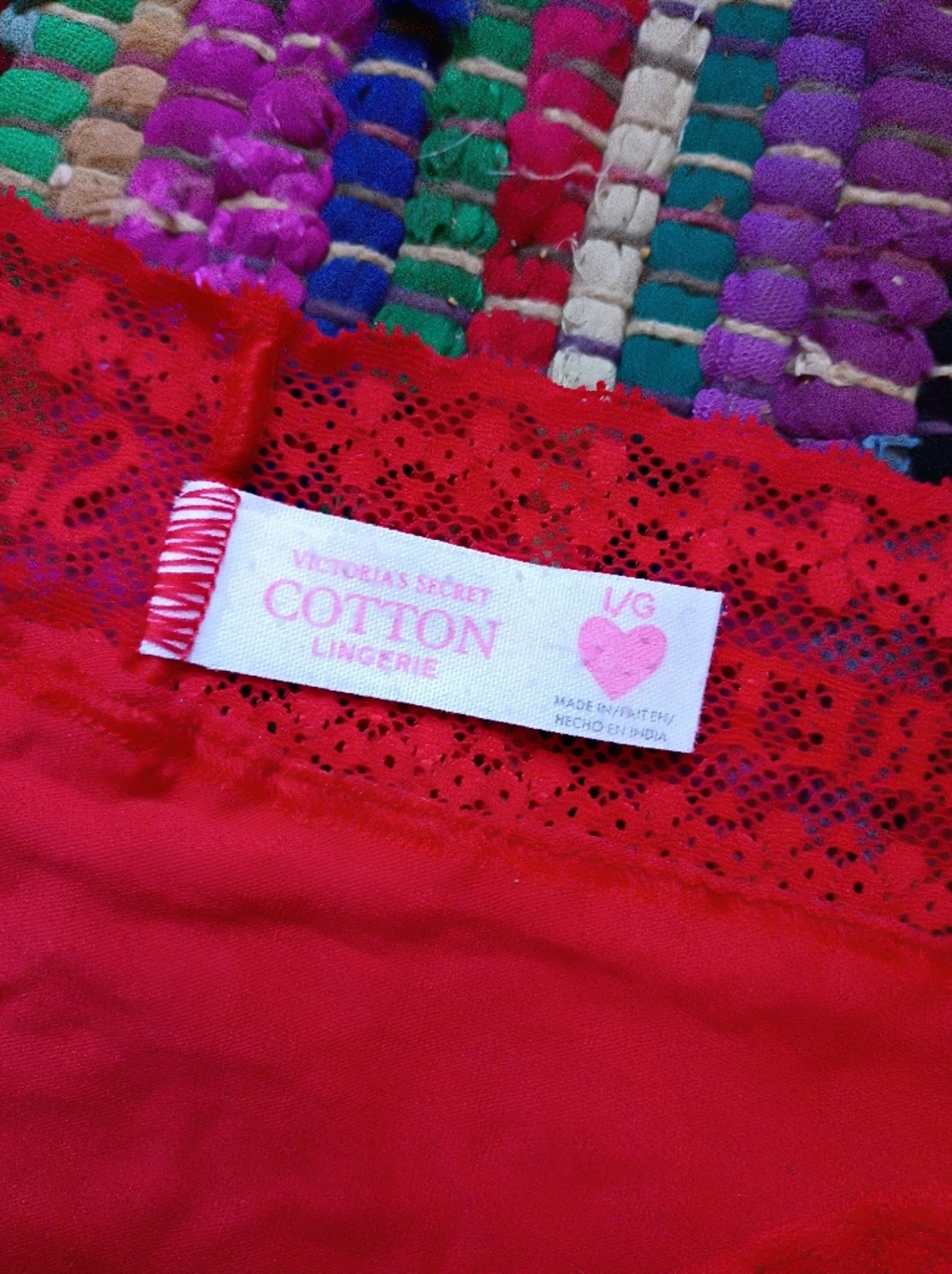 Victoria's Secret Red Lace Panty - Picture 2 of 4